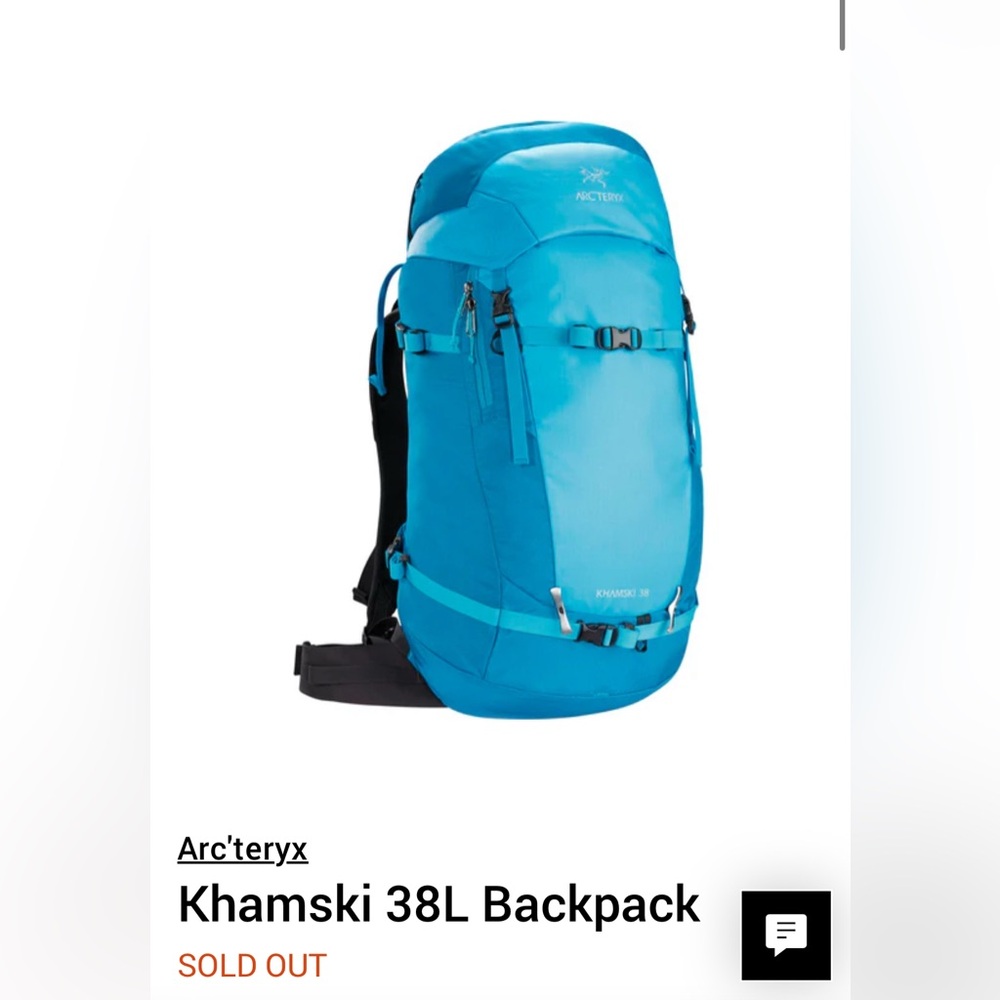 BNWT Arc'teryx khamski 38 Blue
